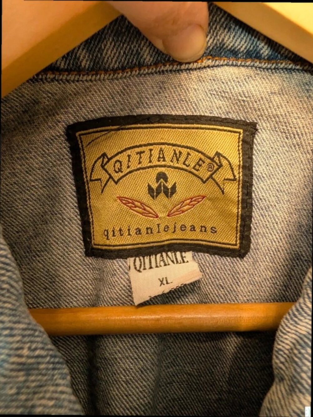 Vintage Denim Jacket Classic Blue Trucker Workwear Faded Wash Retro Size XL - Picture 2 of 5
